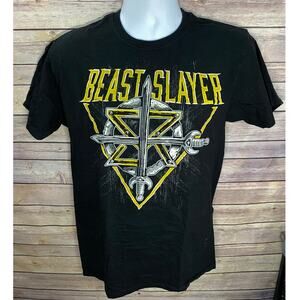 Seth Rollins Beast Slayer WWE Authentic Wear Black T-Shirt Mens Medium